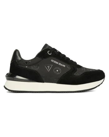 Pantofi sport dama,  negru, material textil, design stilat