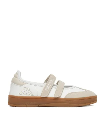 Pantofi sport copii,  inchidere cu scai, textil, Alb