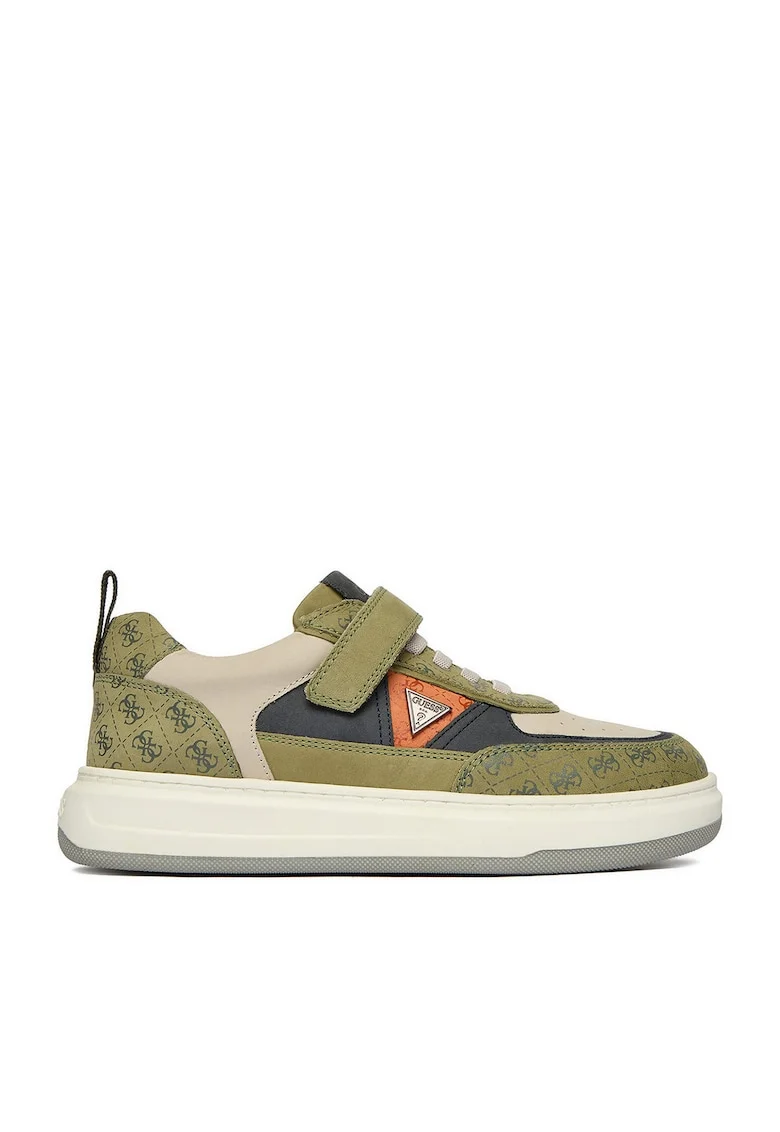 Pantofi sport copii  piele naturala, fermoar, Multicolor