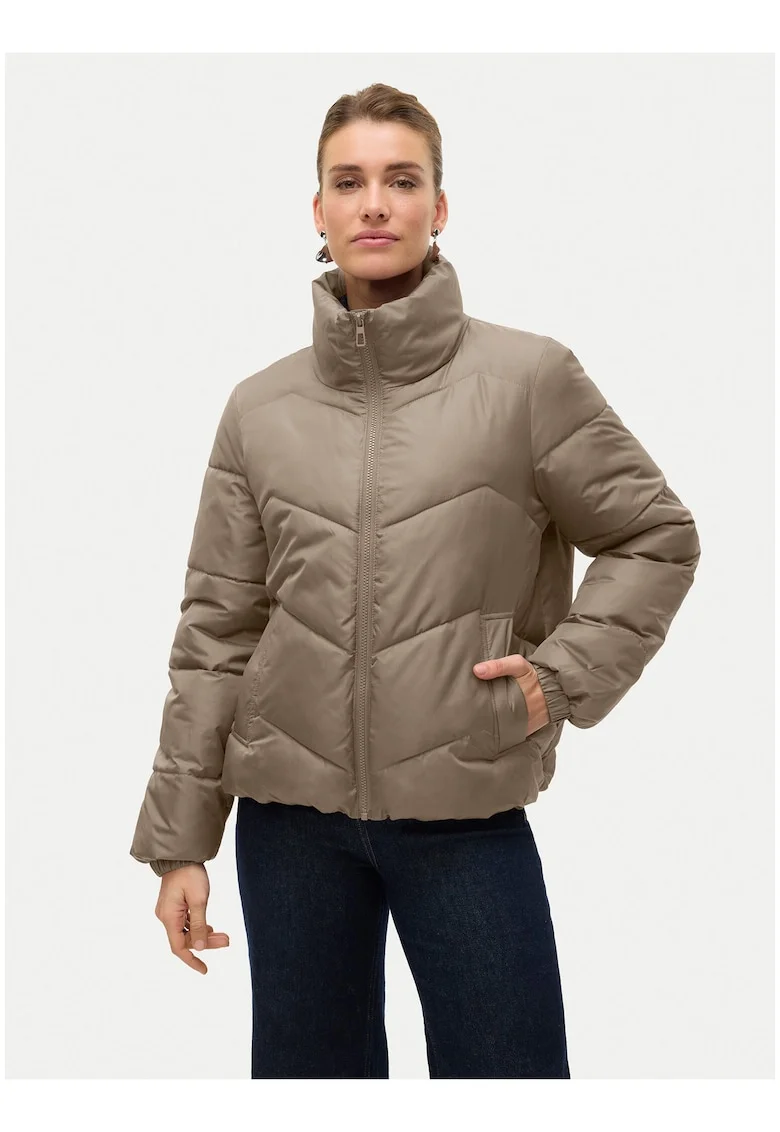 Geaca de iarna,  bej, sintetic, regular fit,