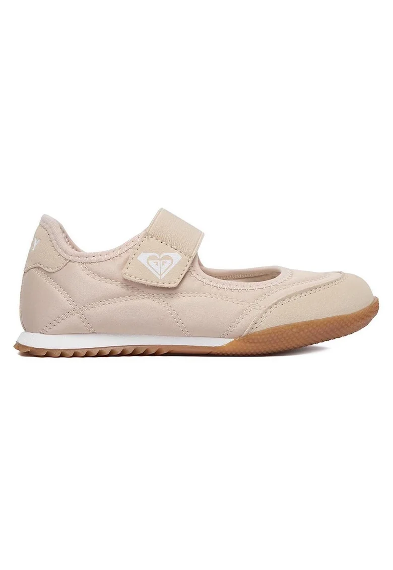 Pantofi sport copii,  bej, material textil, sistem inchidere velcro