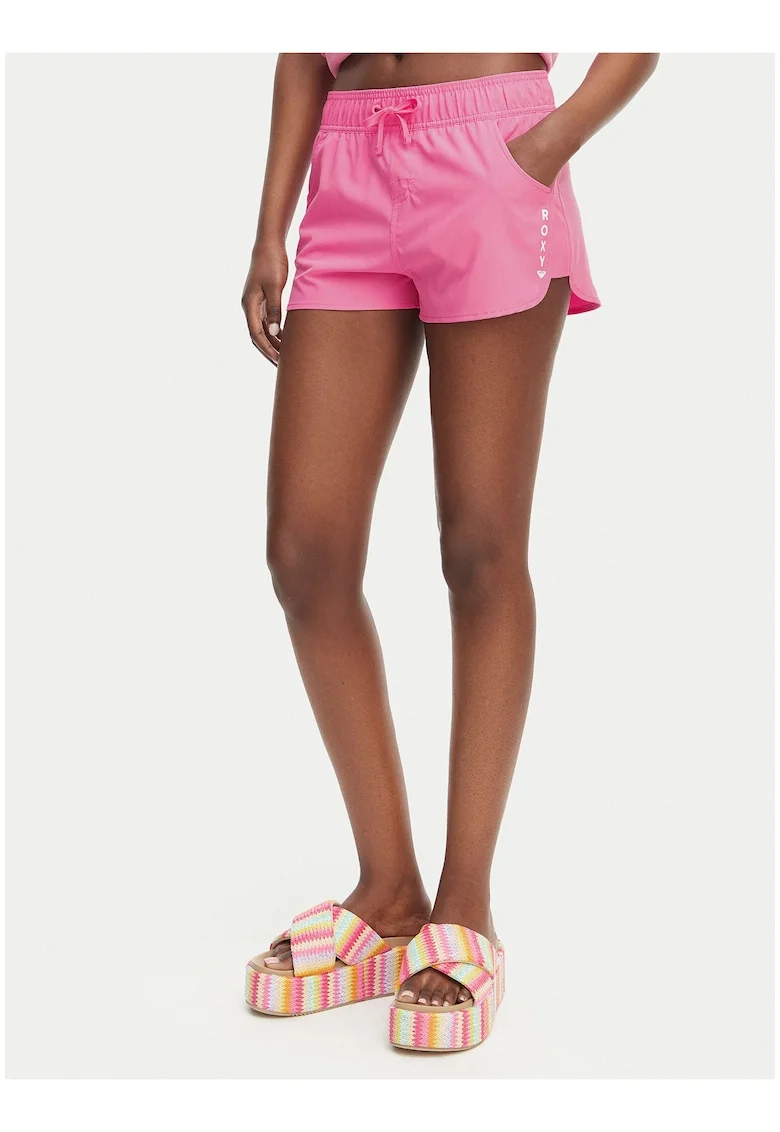 Pantaloni scurti sport dama,  roz, poliester