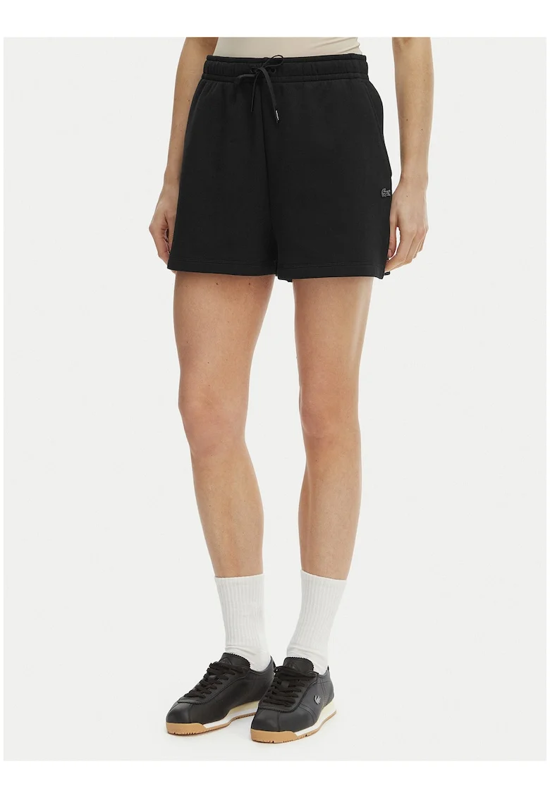Pantaloni scurti sport Dama,  negru, bumbac/poliester