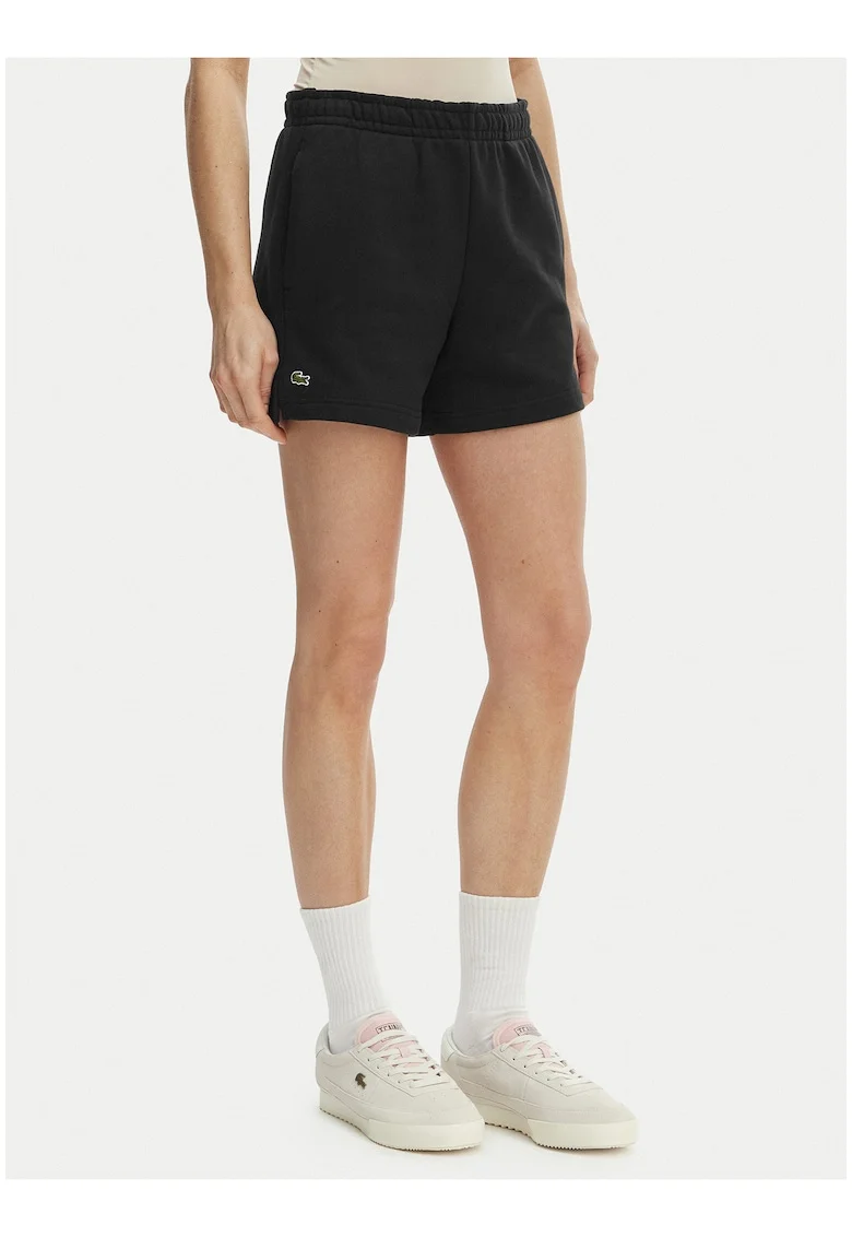 Pantaloni scurti sport dama,  negru, bumbac