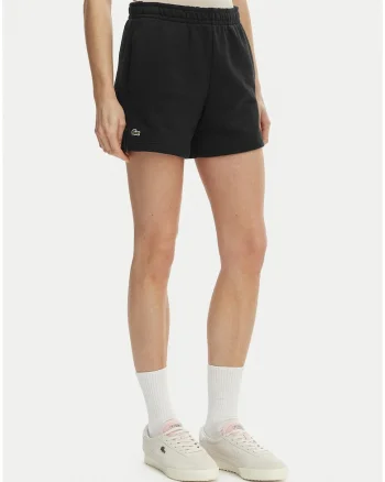 Pantaloni scurti sport dama,  negru, bumbac