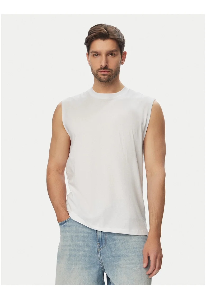 Maiou barbati, Jack Jones, bumbac, casual, Alb