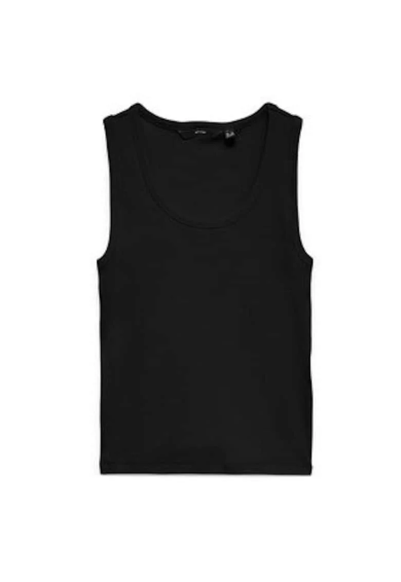 Top de dama,  negru, din bumbac organic