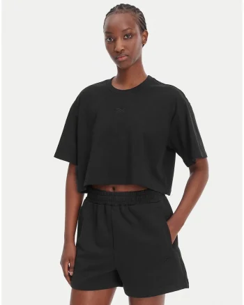 Tricou sport dama,  negru, bumbac,