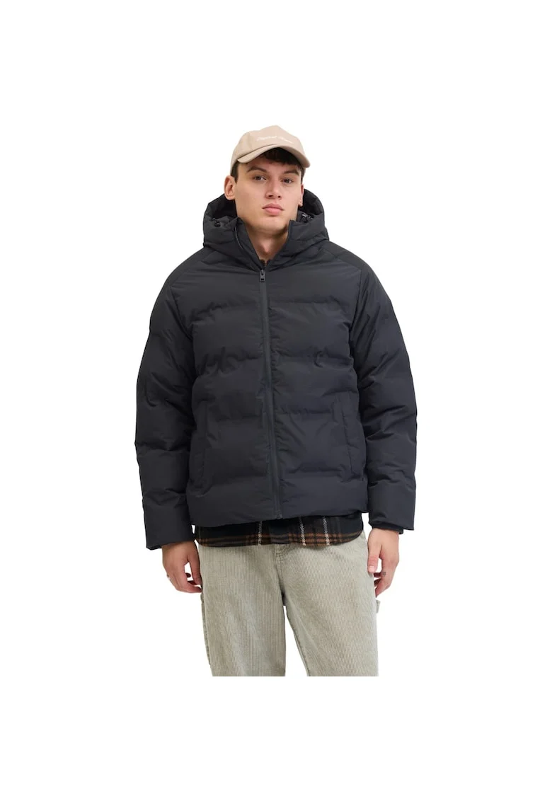 Geaca JACK &JONES Soho Puffer Hood Sn 52241, Negru