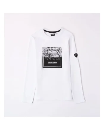 Bluza maneca lunga  pentru baieti, G.7628, Alb, Alb/Negru