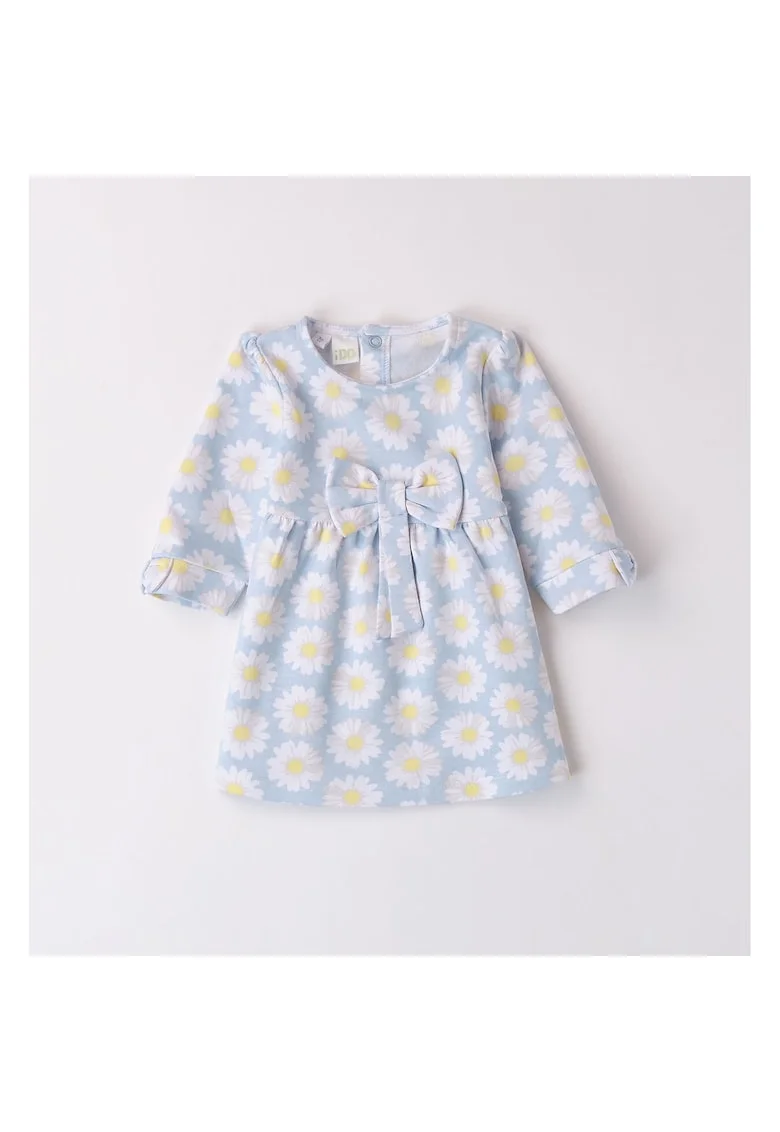Rochie cu imprimeu inimioare pentru fetite,  4.8130, Albastru ciel