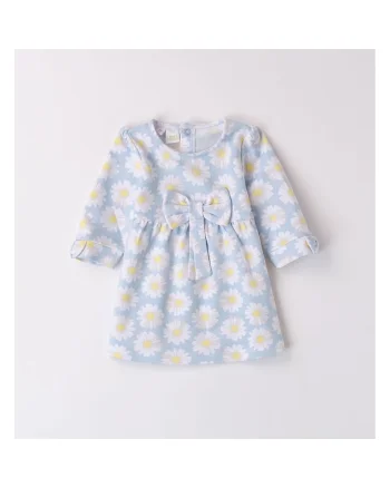 Rochie cu imprimeu inimioare pentru fetite,  4.8130, Albastru ciel
