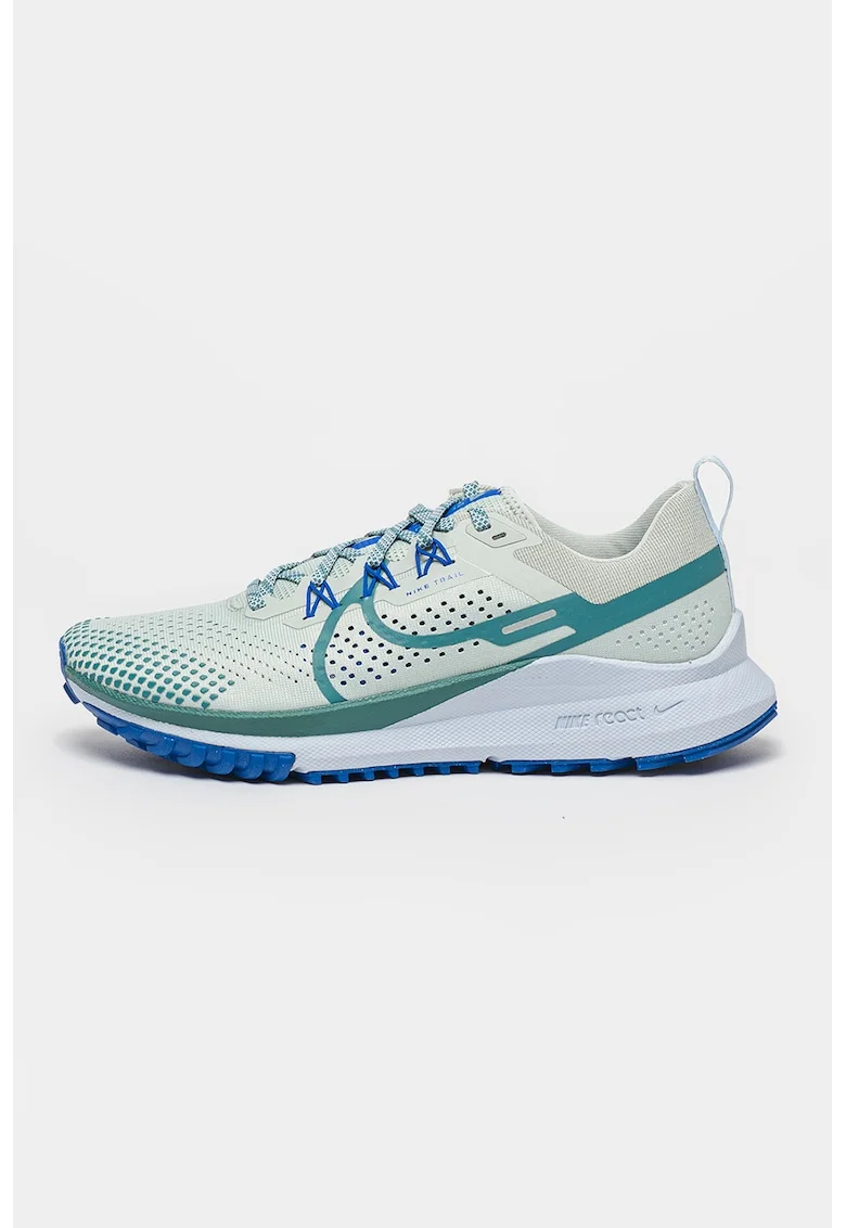 Pantofi din material textil pentru alergare pe teren accidentat React Pegasus 4, Gri/Verde pal