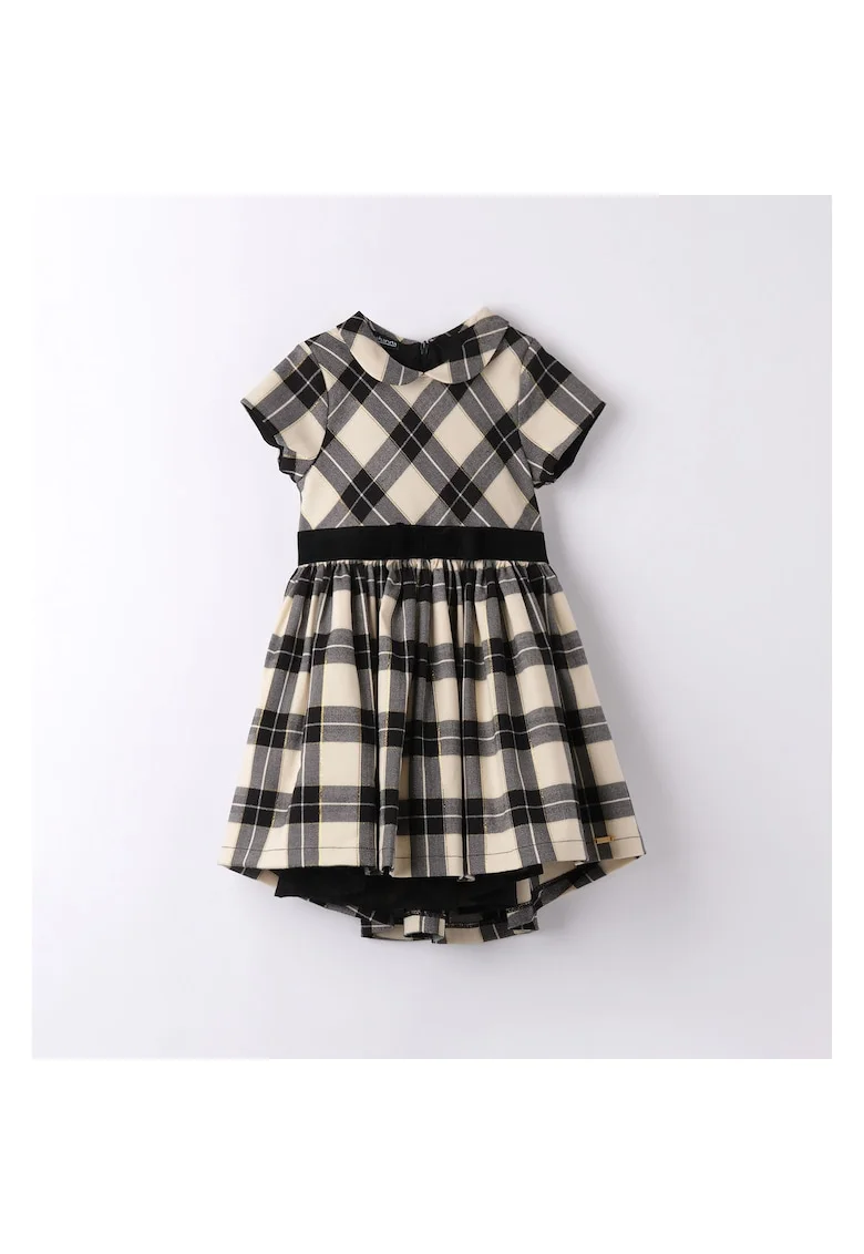 Rochie eleganta din stofa pentru fetite,  0.7355, Negru/Bej