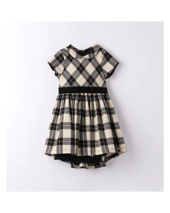 Rochie eleganta din stofa pentru fetite,  0.7355, Negru/Bej