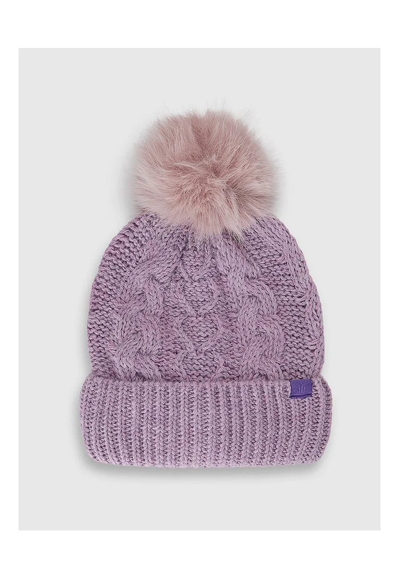 Caciula beanie  fetite, polar, mov, universal