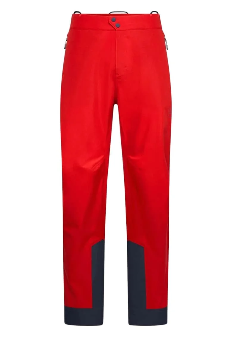 Pantaloni schi de tura barbati  Crest Evo Shell, Rosu/Albastru