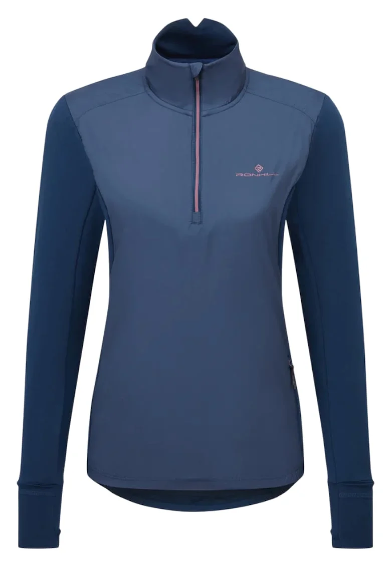 Jacheta alergare dama  Tech Wind-Block 1/2 Zip FW 2025, Albastru