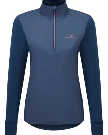 Jacheta alergare dama  Tech Wind-Block 1/2 Zip FW 2025, Albastru