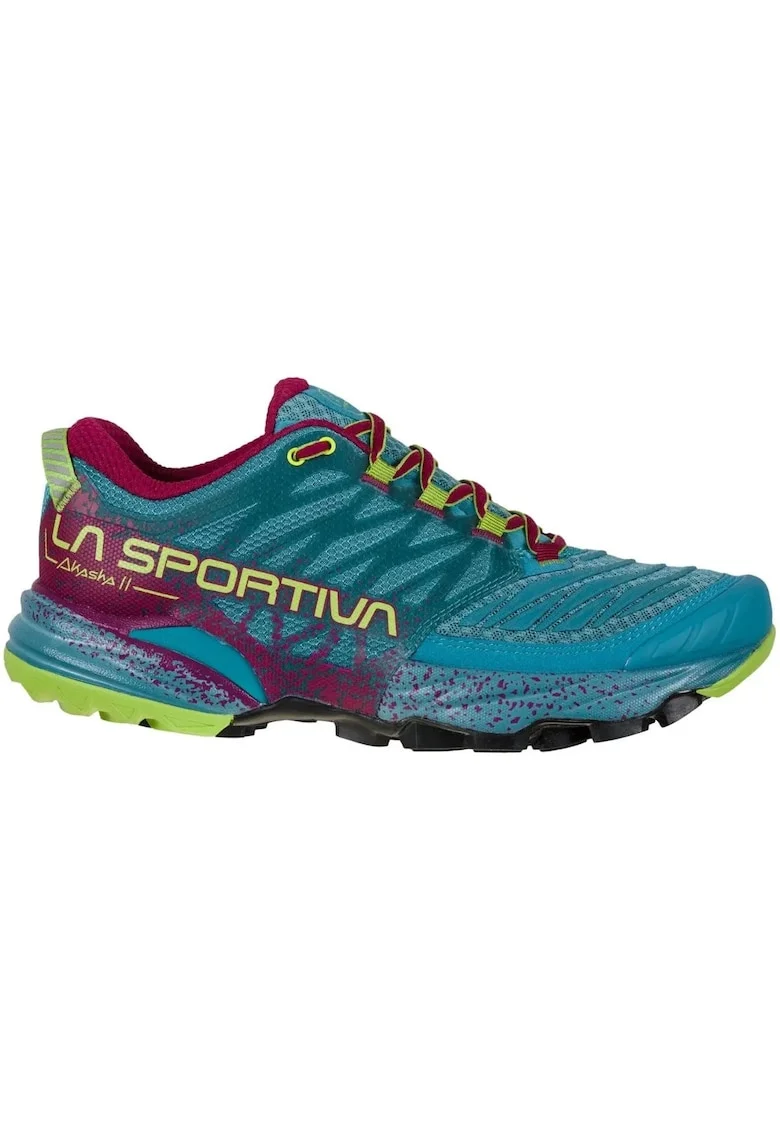 Pantofi alergare trail dama  Akasha II, Visiniu/Turcoaz