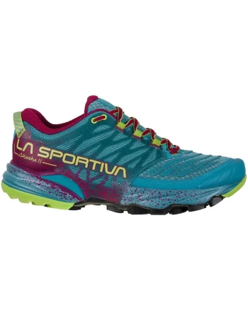 Pantofi alergare trail dama  Akasha II, Visiniu/Turcoaz
