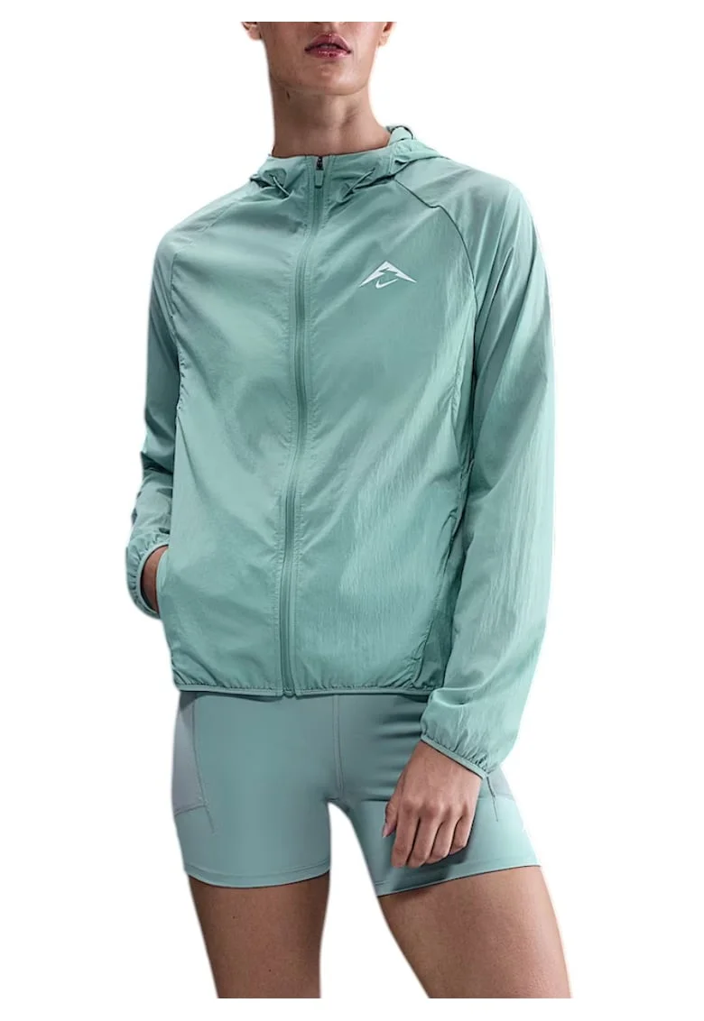 Jacheta alergare dama  Trail Repel FW 2025, Verde deschis