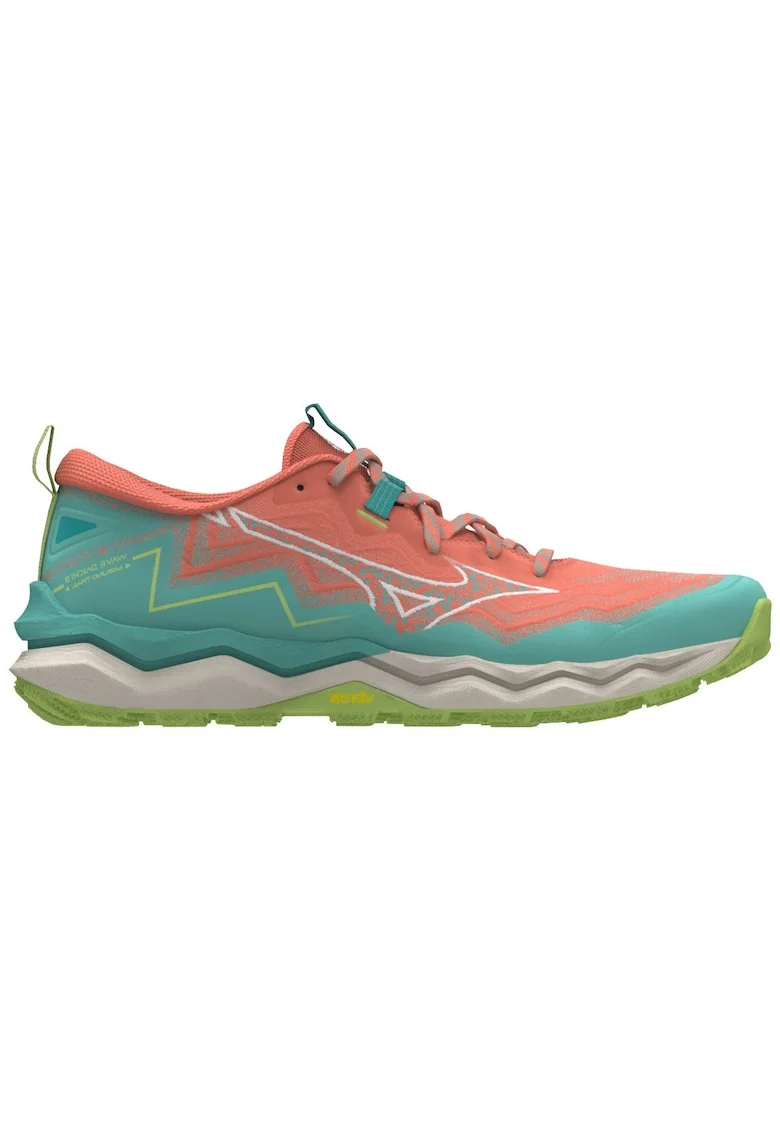 Pantofi alergare trail dama  Wave Daichi 9 FW 2025, Verde/Portocaliu