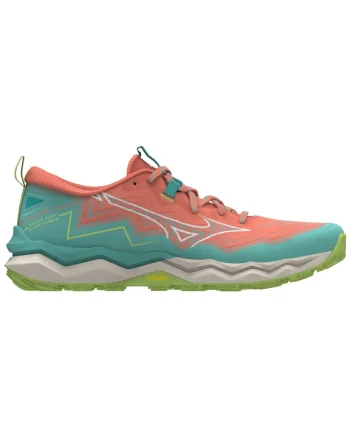 Pantofi alergare trail dama  Wave Daichi 9 FW 2025, Verde/Portocaliu