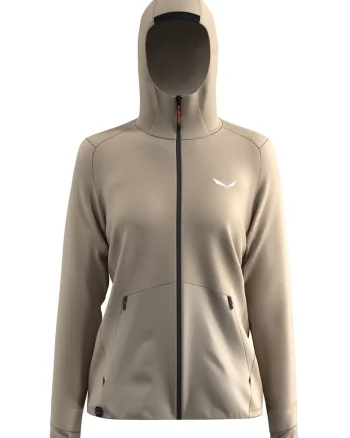 Fleece trekking dama  Puez Merino Durastretch, Bej