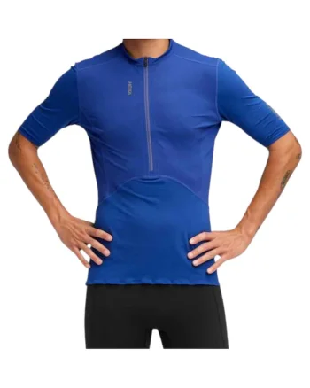 Tricou barbati  Skybreeze Short Sleeve Zip FW 2025, Albastru