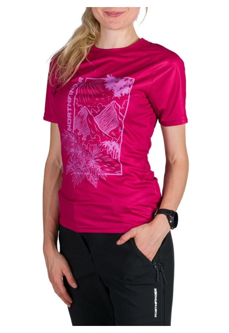 Tricou tehnic dama  Cassie, Visiniu