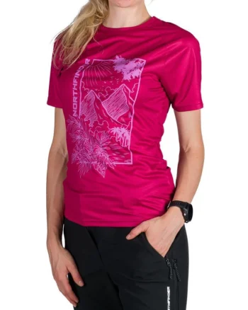 Tricou tehnic dama  Cassie, Visiniu