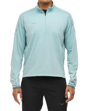 Bluza alergare barbati  GlideTech SS 2025, Albastru deschis