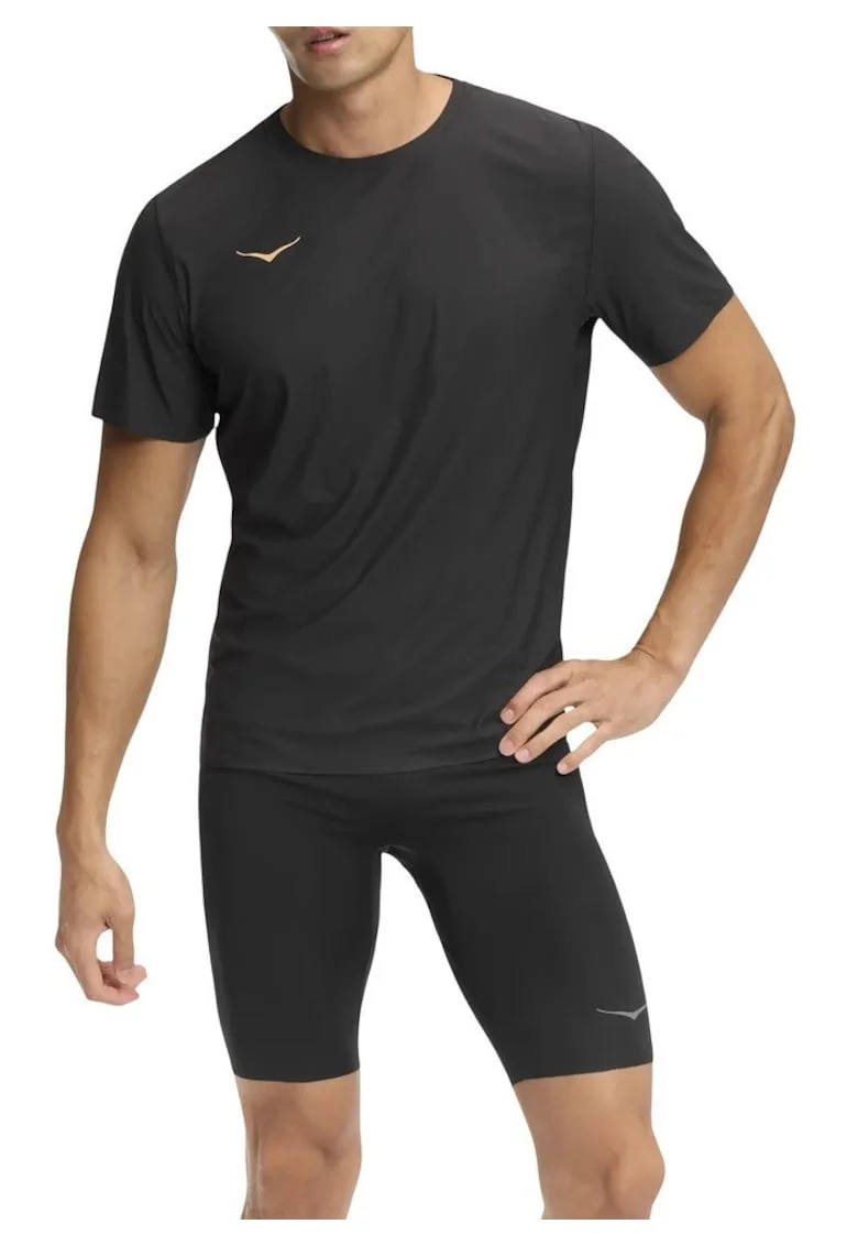 Tricou alergare barbati  Airolite Short Sleeve 2.0 FW 2025, Negru/Auriu