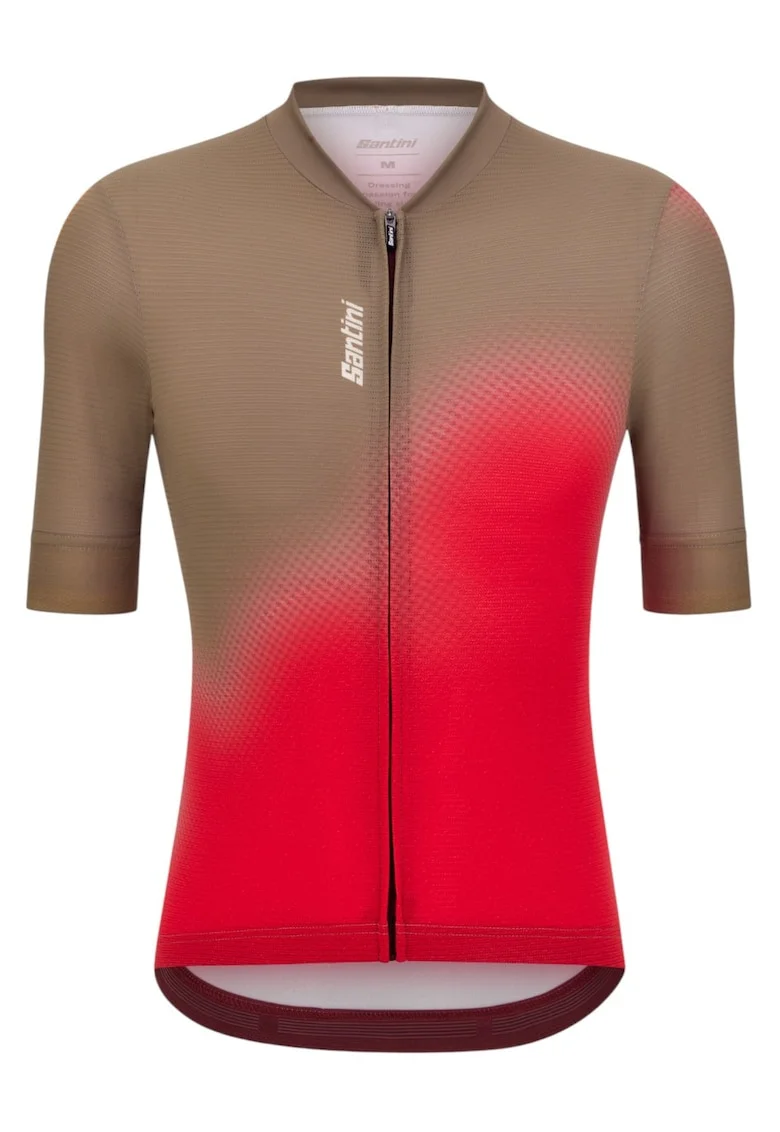 Tricou ciclism barbati  Spot SS 2025, Rosu/Maro