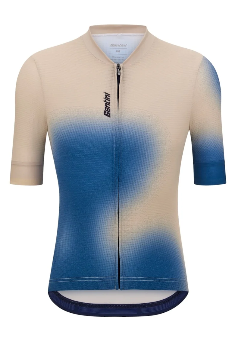 Tricou ciclism barbati  Spot SS 2025, Bej/Albastru