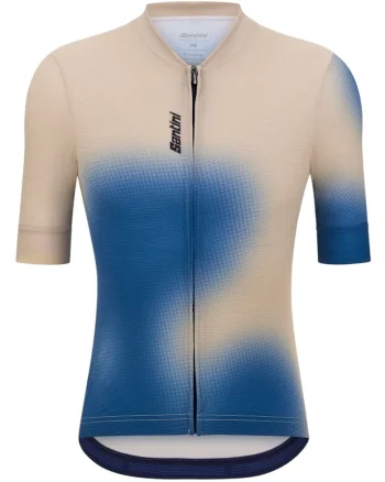 Tricou ciclism barbati  Spot SS 2025, Bej/Albastru