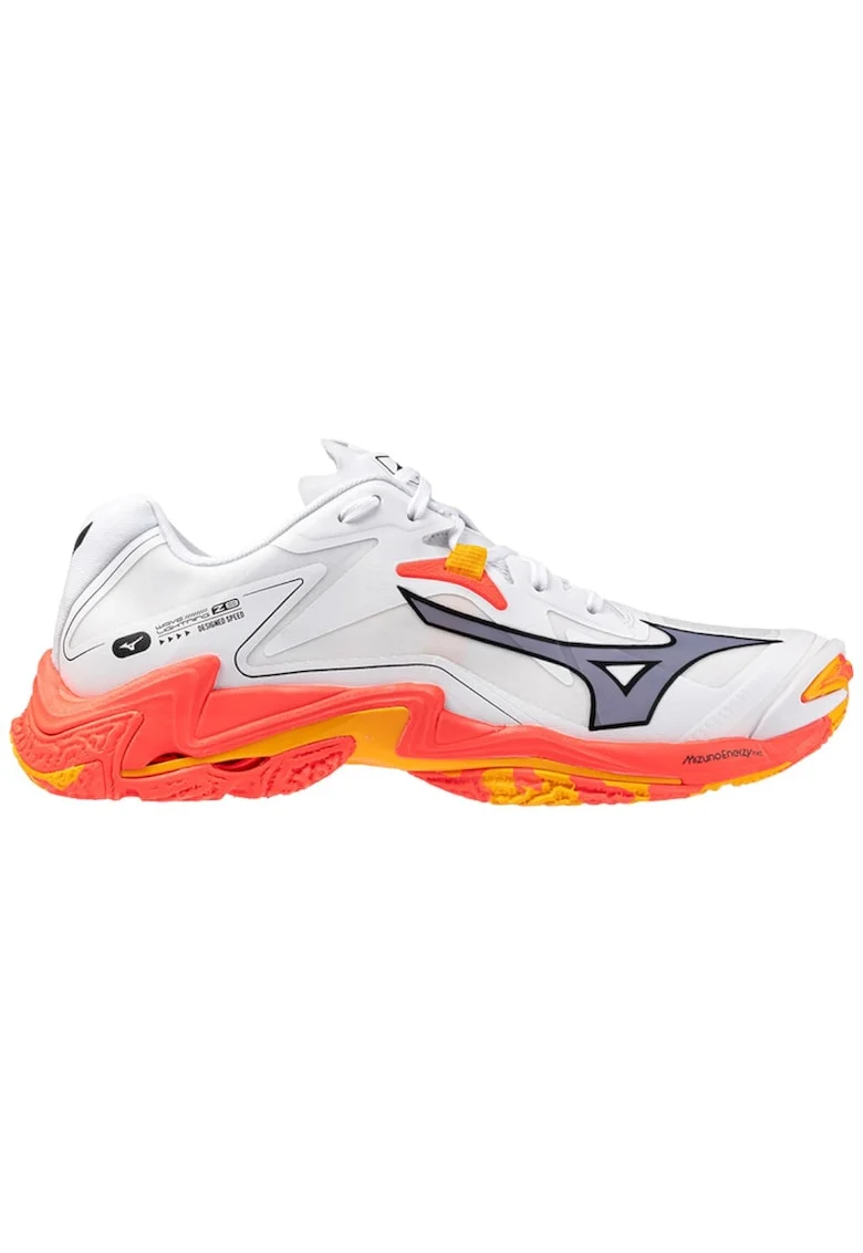 Pantofi volei  Wave Lightning Z8 FW 2025-Alb/Portocaliu-
