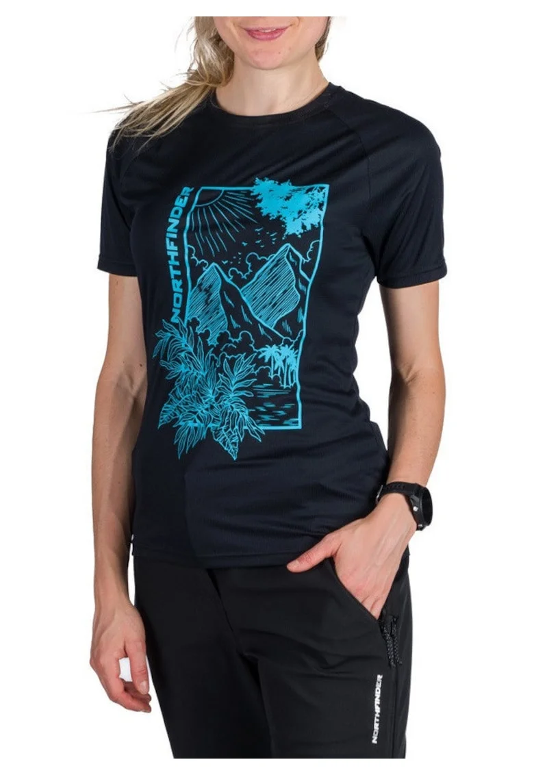Tricou tehnic dama  Cassie, Negru