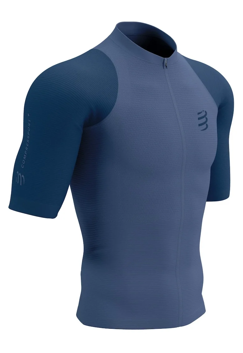 Tricou alergare barbati  Trail Racing Postural SS 2025, Albastru indigo/Albastru