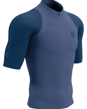 Tricou alergare barbati  Trail Racing Postural SS 2025, Albastru indigo/Albastru