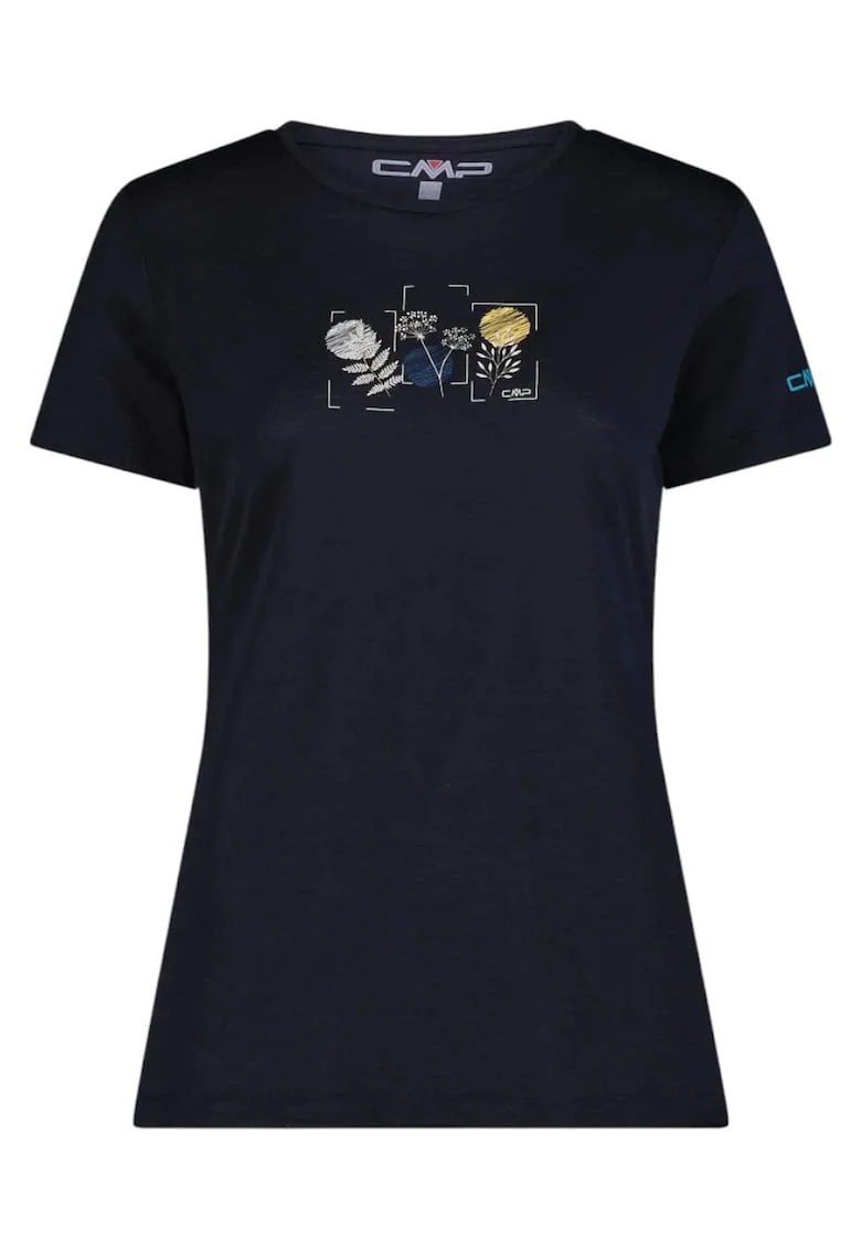 Tricou dama  32T7166 SS 2025, Bleumarin