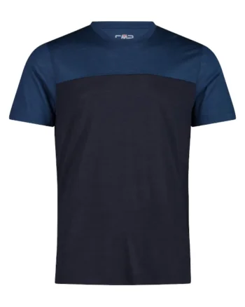 Tricou barbati  Unlimitech Performance Merino, albastru/negru