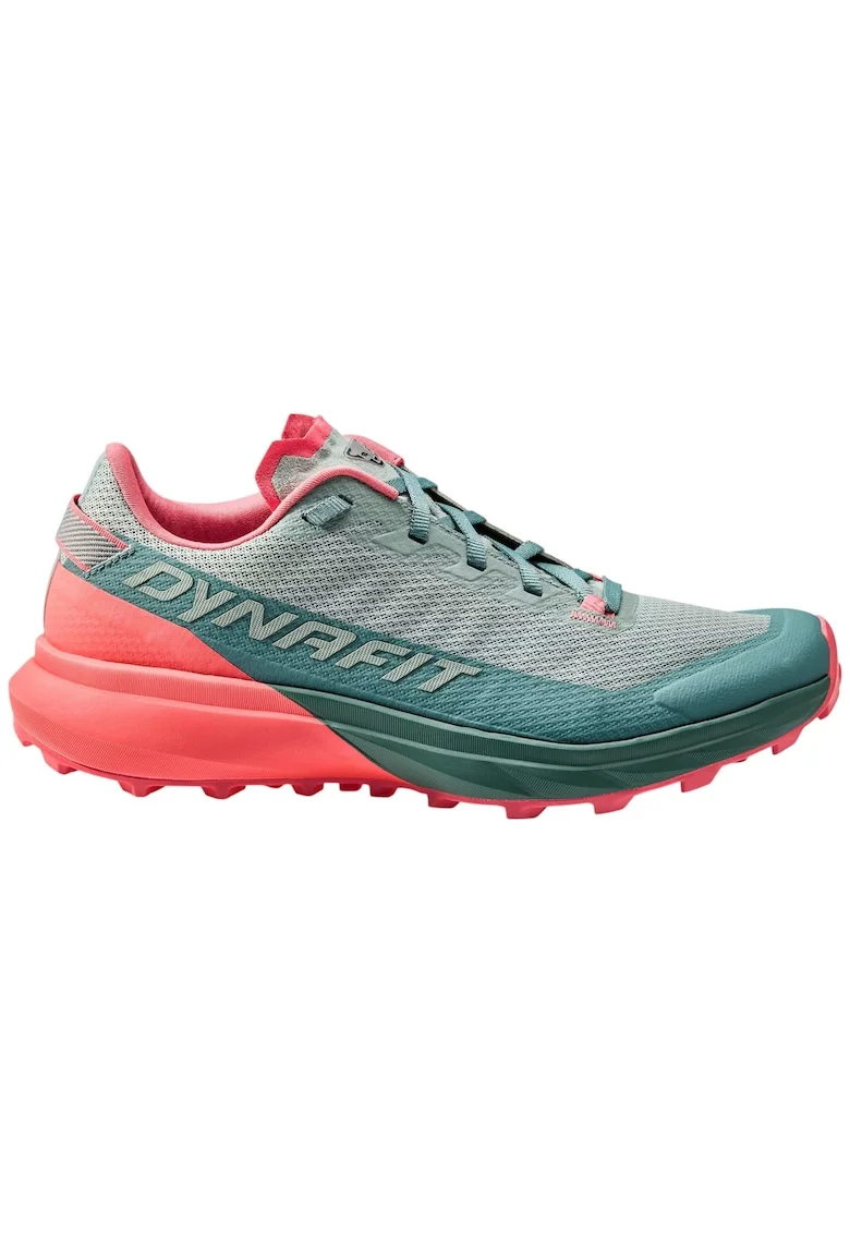 Pantofi alergare trail dama  Ultra, Turcoaz/Coral