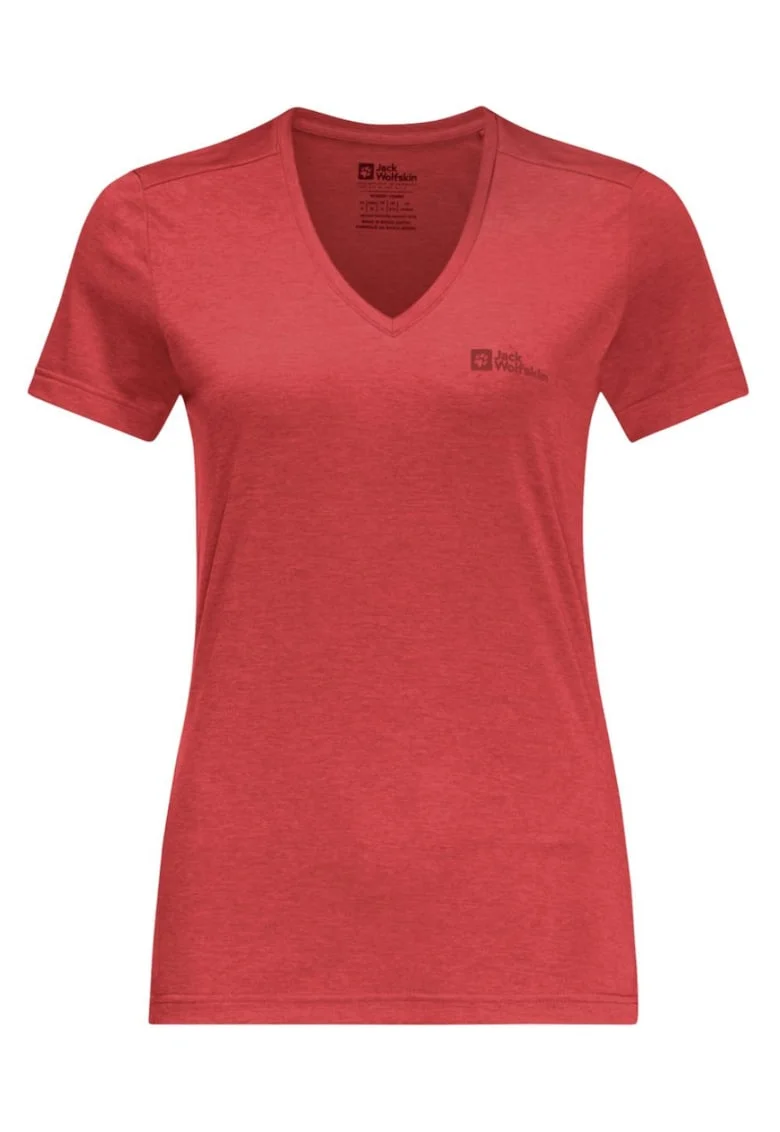 Tricou tehnic dama  Crosstrail, Rosu deschis