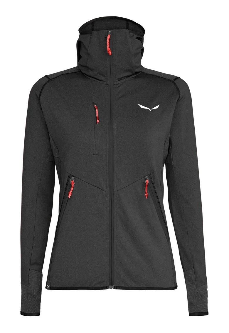 Fleece trekking dama  Agner Hybrid Polarlite Durastretch, Negru
