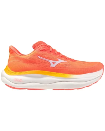 Pantofi alergare dama  Wave Sky 9 FW 2025, Alb/Rosu corai