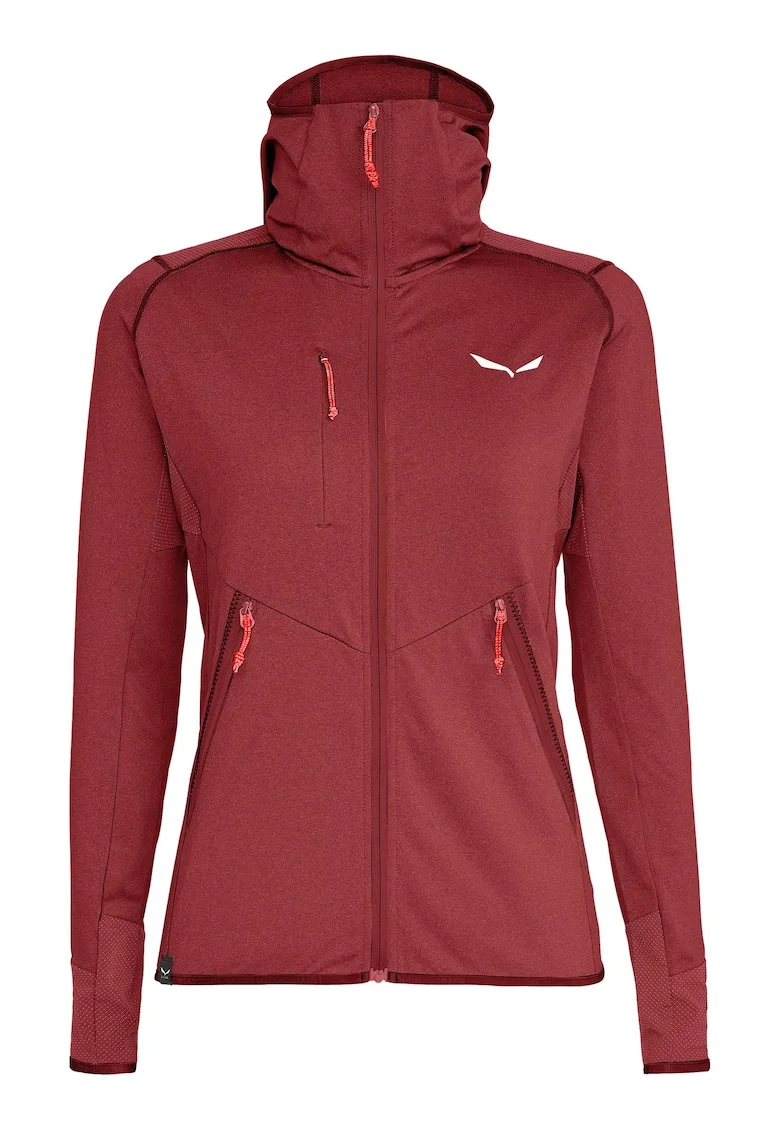 Fleece trekking dama  Agner Hybrid Polarlite Durastretch, Visiniu