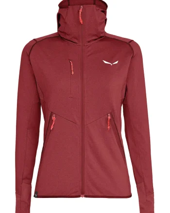 Fleece trekking dama  Agner Hybrid Polarlite Durastretch, Visiniu