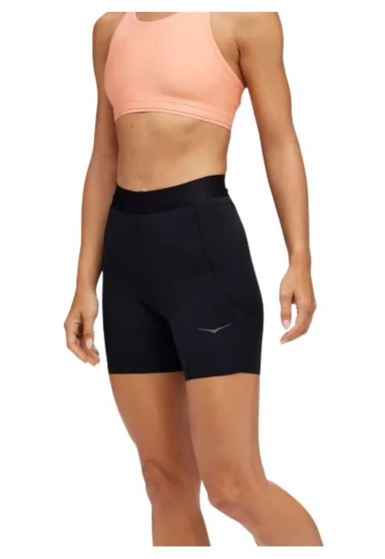 Colanti scurti alergare dama  Novafly 6'', Negru